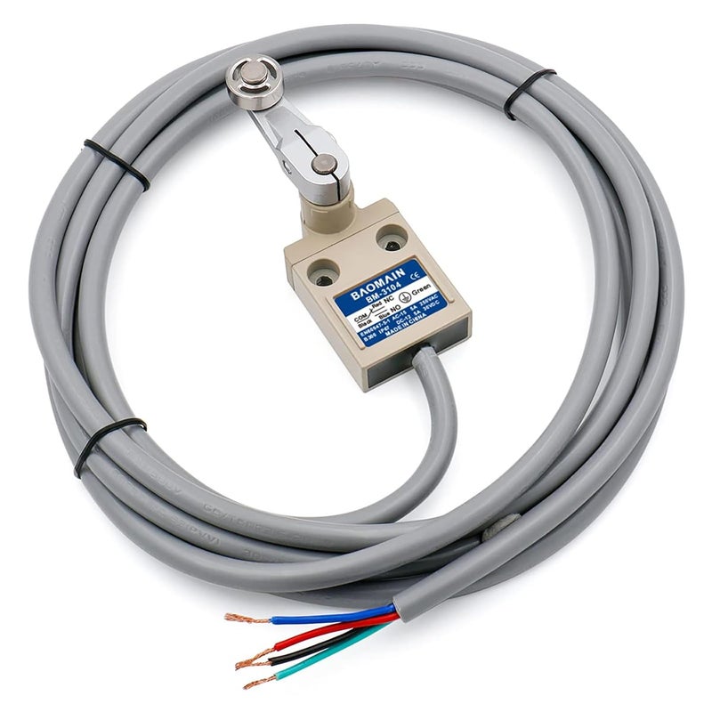 Baomain BM-3104 Limit Switch, TZ-3104 Roller Lever Plunger, Momentary SPDT 1NO+1NC IP67 Waterproof - Image 1