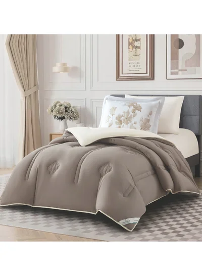 Donetella Bedding Comforter Set, Single Size Fits 120x200 cm - 4-Pcs Digital Print Quilted Bed Set, Microfiber Fabric - 1 Comforter, 1 Fitted Sheet, 1 Pillowcase And  1 Pillow Sham