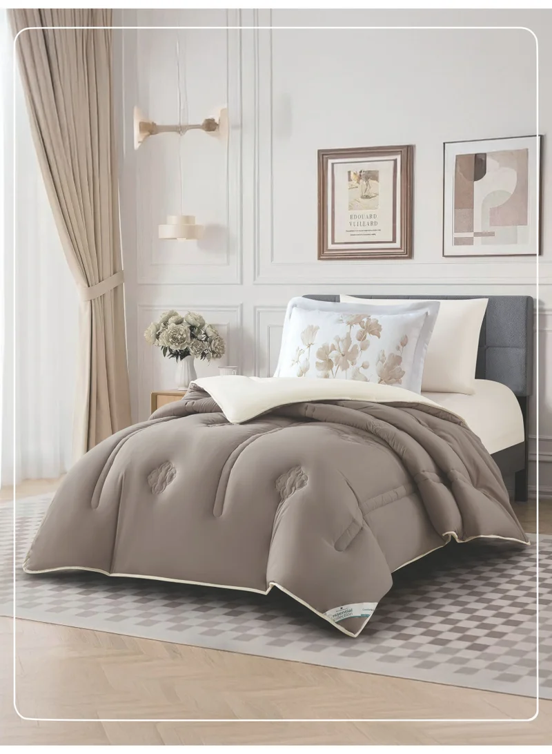 Donetella Bedding Comforter Set, Single Size Fits 120x200 cm - 4-Pcs Digital Print Quilted Bed Set, Microfiber Fabric - 1 Comforter, 1 Fitted Sheet, 1 Pillowcase And  1 Pillow Sham