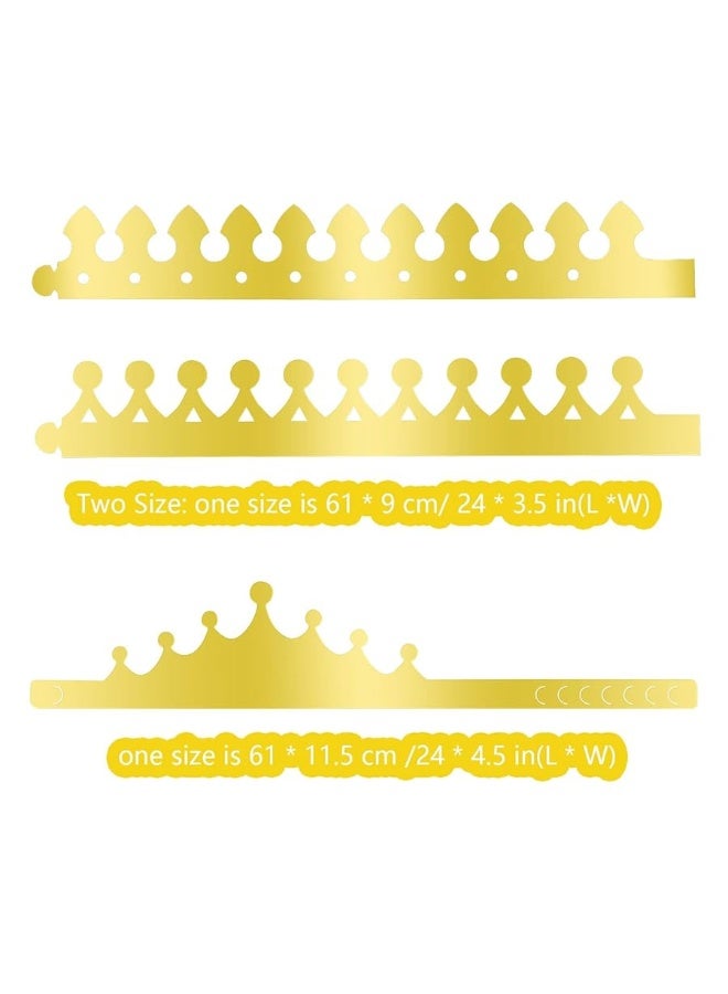 TUPARKA 36 PCS Paper Crowns Hat Gold Foil Crowns Paper Party Hat for Birthday Party, Baby Shower - Image 2