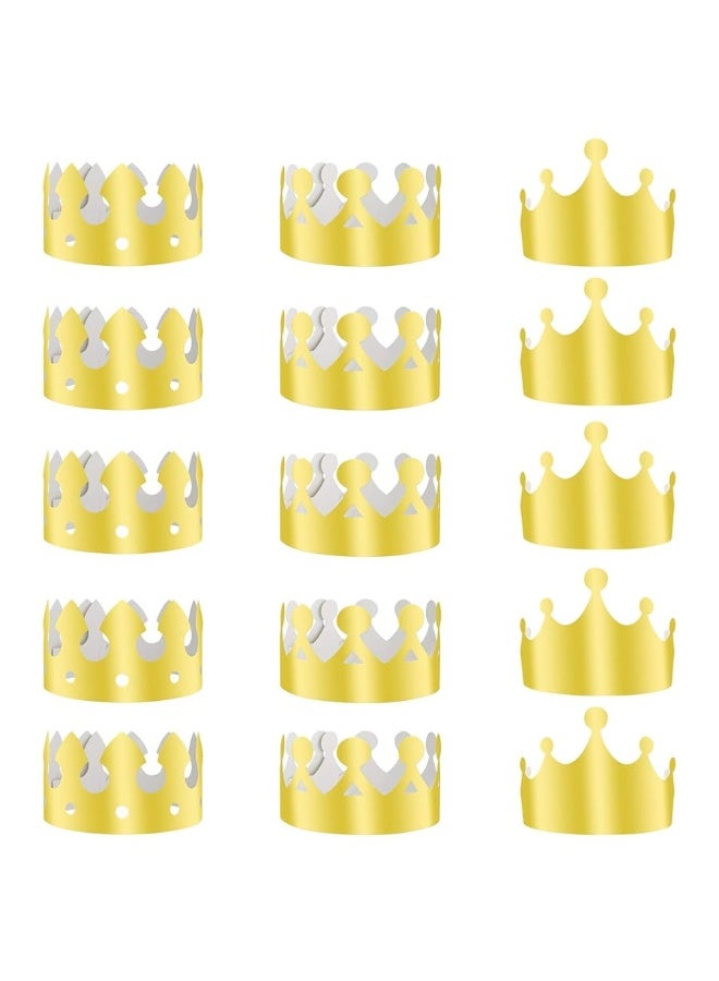 TUPARKA 36 PCS Paper Crowns Hat Gold Foil Crowns Paper Party Hat for Birthday Party, Baby Shower - Image 3