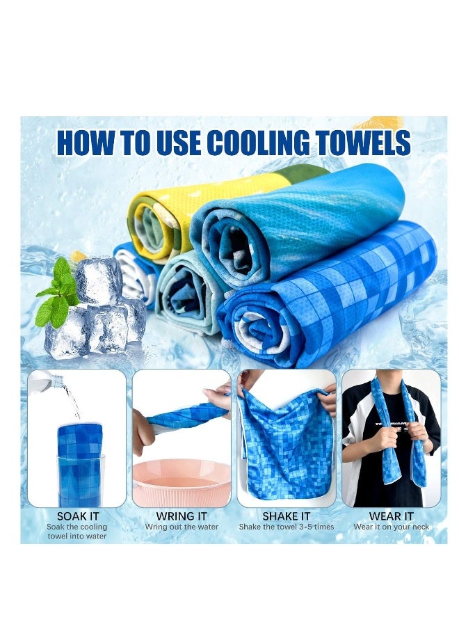 Generic Cooling Towel Set - 5 Pack Soft Microfiber Ice Towels for Neck, Fast Drying and Breathable, Lightweight Gym, Yoga, Running, Camping, and Fitness Sweat Towels. Perfect for Active Lifestyles!  - Image 2