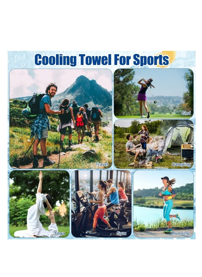 Generic - Cooling Towel Set - 5 Pack Soft Microfiber Ice Towels for Neck, Fast Drying and Breathable, Lightweight Gym, Yoga, Running, Camping, and Fitness Sweat Towels. Perfect for Active Lifestyles! - Image 1