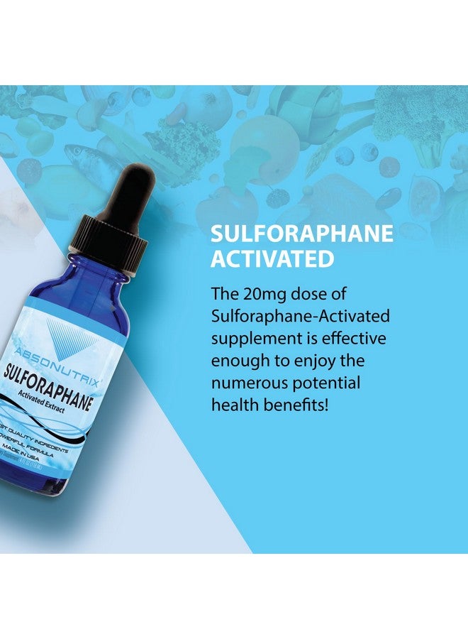 Absonutrix Activated and Stabilized Sulforaphane, 20 mg, 200 Servings, Helps Cognitive Function, Helps Slow Down Aging, Third Party Tested, Easy Absorption, GMP-Certified, Non-GMO, Made in USA, - Image 4