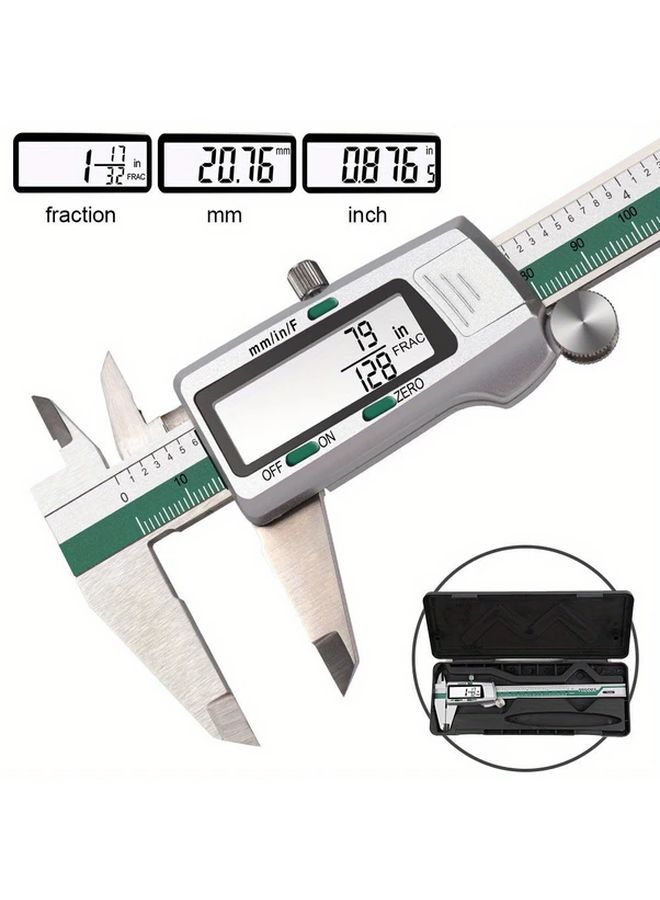 Stainless Steel Digital Caliper 150mm Large LCD Display Measurement Tool - Image 1
