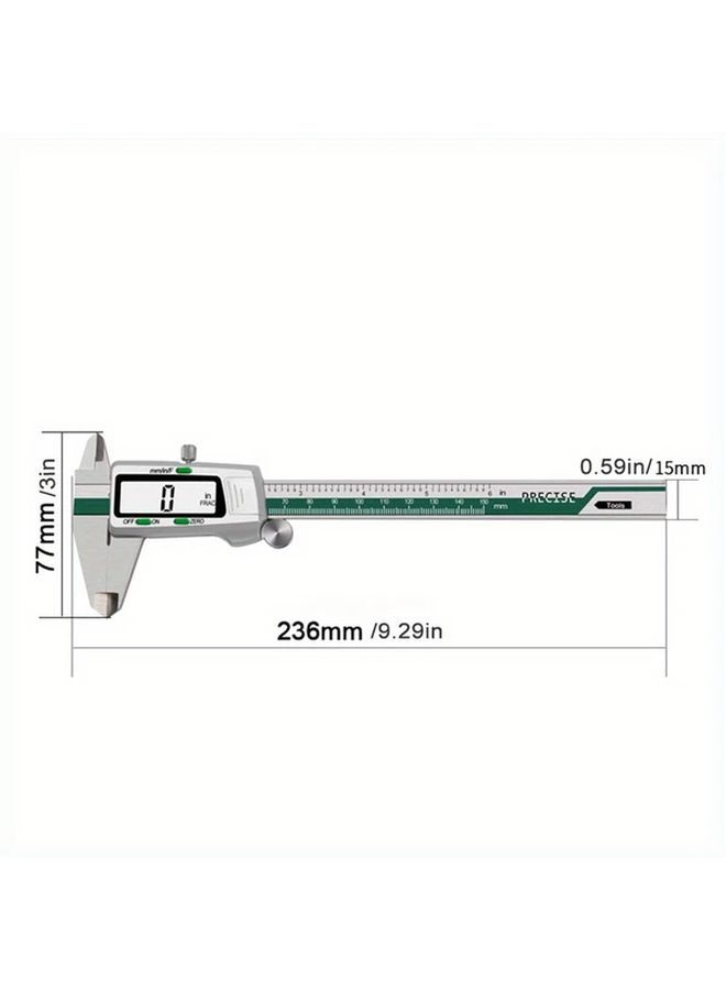 Stainless Steel Digital Caliper 150mm Large LCD Display Measurement Tool - Image 2