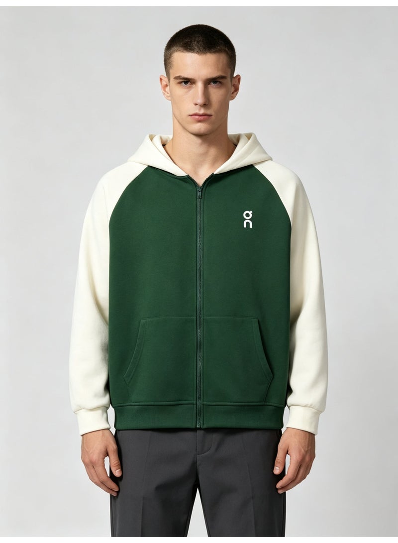 اون راننج On Running Men's and women's matching raglan sleeves hooded cardigan jacket - Image 1