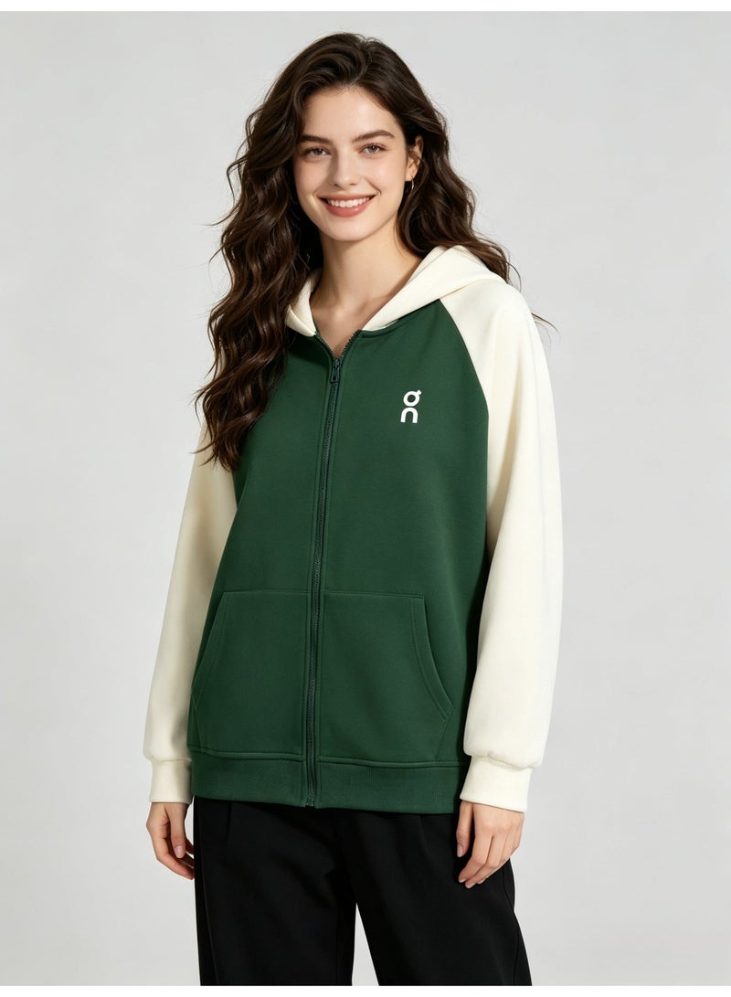 اون راننج On Running Men's and women's matching raglan sleeves hooded cardigan jacket - Image 5