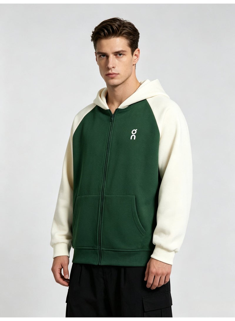 اون راننج On Running Men's and women's matching raglan sleeves hooded cardigan jacket - Image 2
