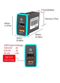 RAYMOS Toyota Socket Charger With USB Audio Video Android Screen USB Support 44MM 22MM Quick Charger Port With Audio USB Interface Toyota Old Models  - Image 3