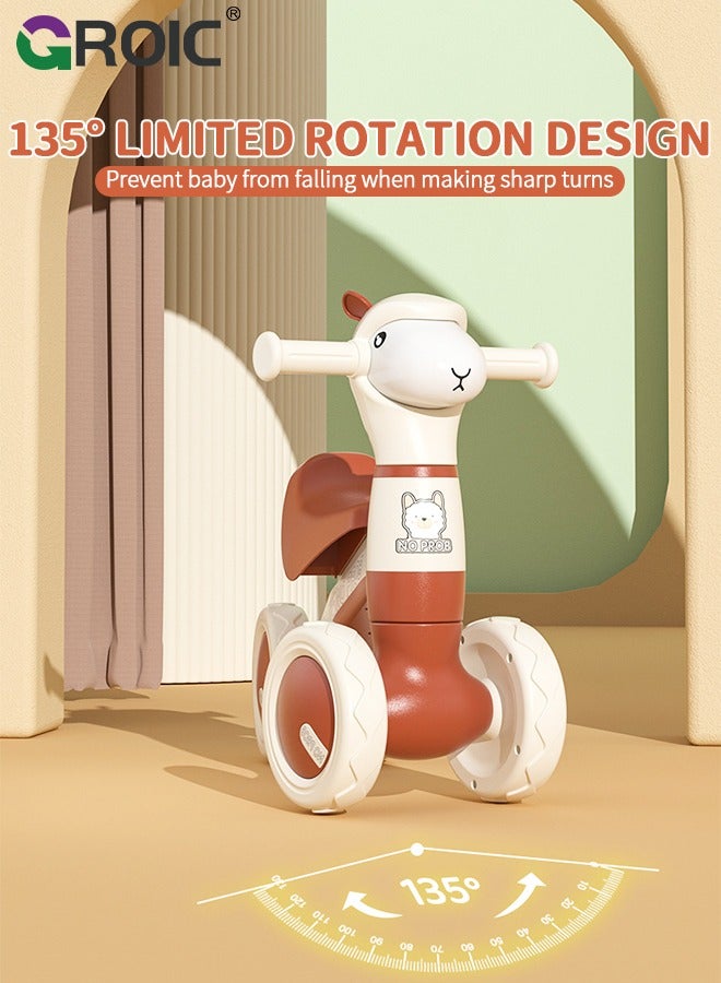 GROIC Baby Balance Bike with Bubble Machine,Mini Bike No Pedal Bike,Four-wheeled Balance Bike,Baby Bike Toys with Music & Light, Bike to Train Baby from Standing to Running - Image 3