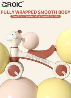 GROIC Baby Balance Bike with Bubble Machine,Mini Bike No Pedal Bike,Four-wheeled Balance Bike,Baby Bike Toys with Music & Light, Bike to Train Baby from Standing to Running  - Image 5