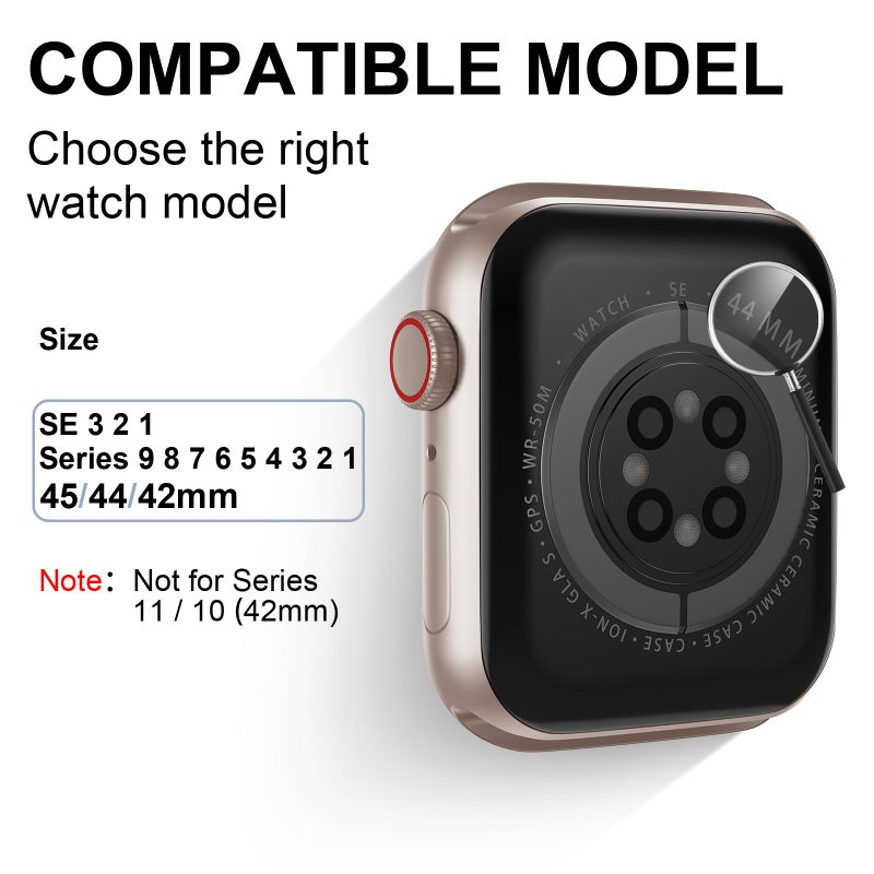 DABAOZA Compatible for Clear Apple Watch Band 44mm 45mm 42mm, Matte Frosted Jelly Crystal Women Men TPU Sport Strap for iWatch Ultra 3 2 Series 11 10 9 8 7 6 5 4 SE 3 2 1 (45/44/42, Frosted Pink) - Image 2