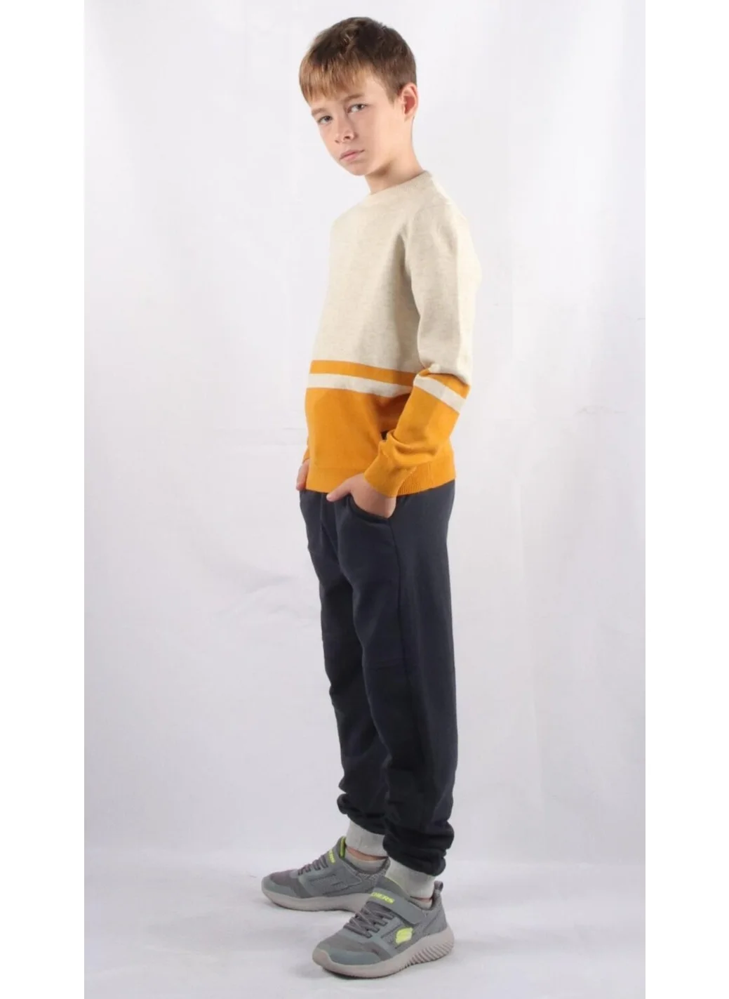 Alexander Gardi Crew Neck Kids Knitwear Sweater (C21-18668)