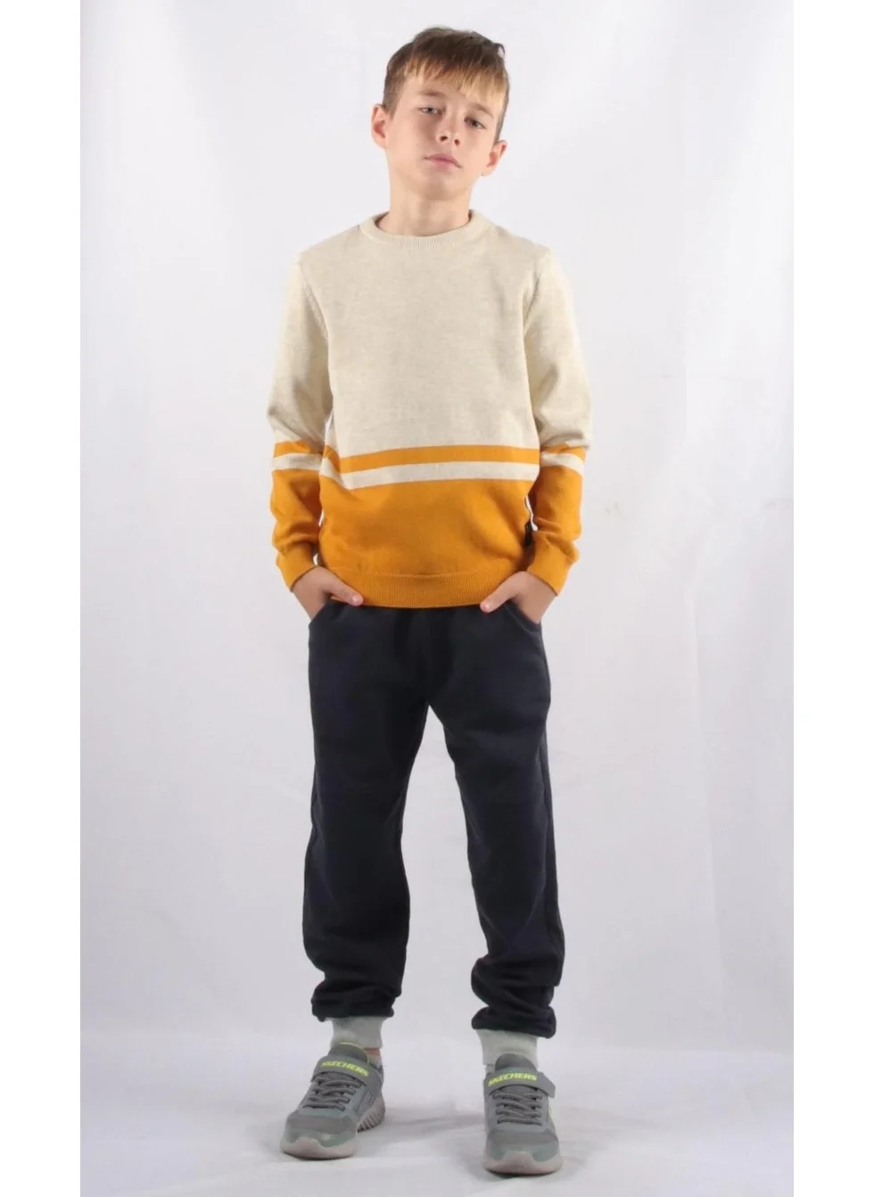 Alexander Gardi Crew Neck Kids Knitwear Sweater (C21-18668)