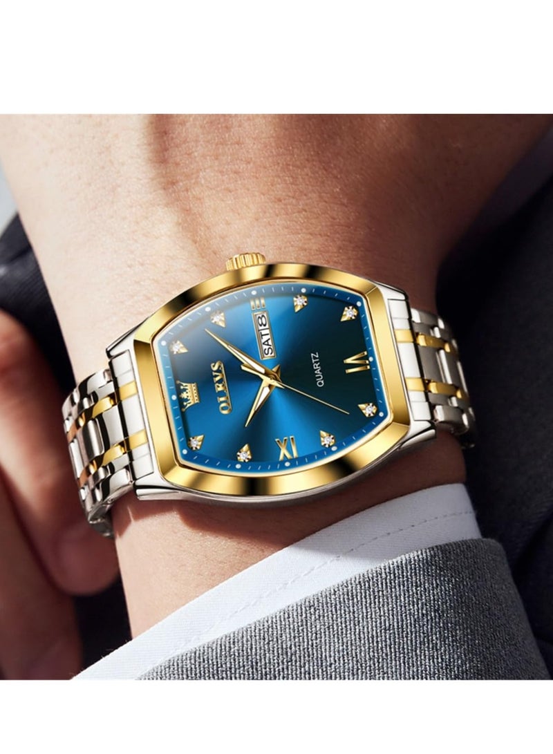 OLEVS Men's Luxury Business Diamond Analog Quartz Watch 5528 - Image 2