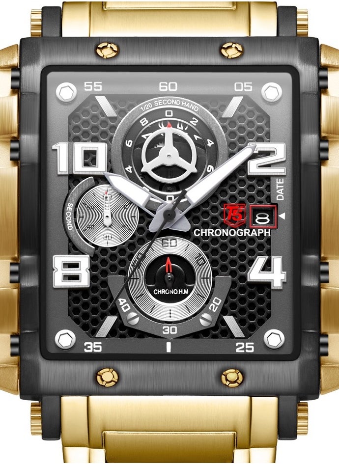 T5 - T5 Men's Chronograph Square Dial Stainless steel Watch - Image 1