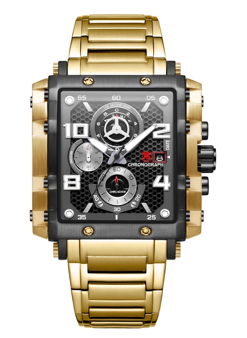 T5 - T5 Men's Chronograph Square Dial Stainless steel Watch - Image 1