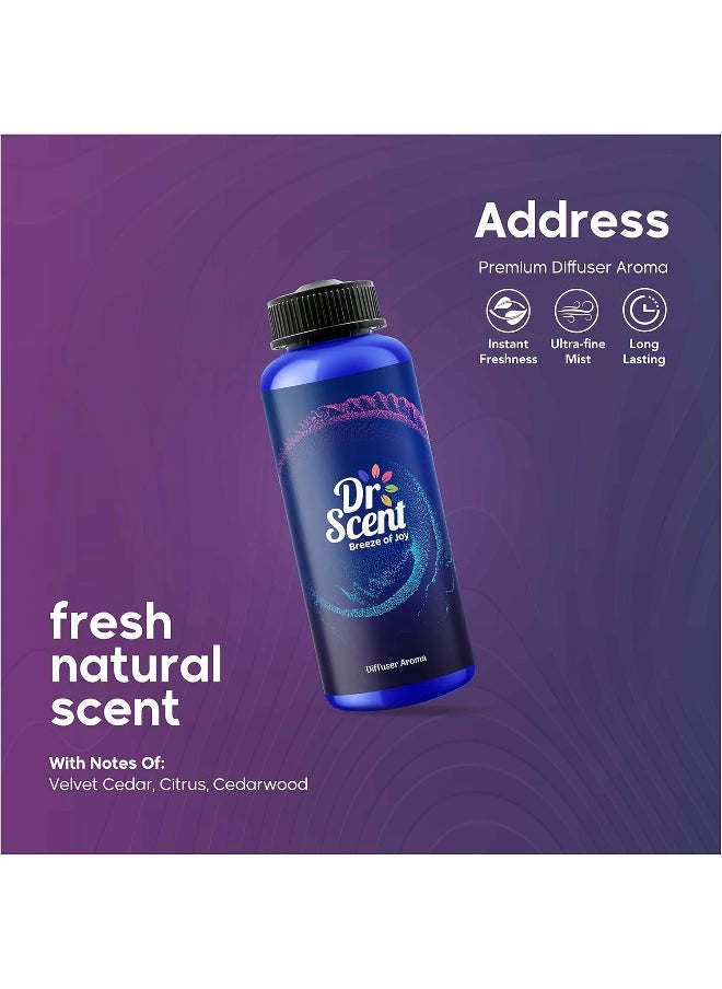 Dr Scent - Dr Scent Breeze of Joy Diffuser Aroma Address – Velvet Cedar, Citrus, and Cedarwood Fragrance | Made in the UK (500ml) Perfect for Offices, Homes, Shops, Hotel Rooms & Small Lobbies - Image 1