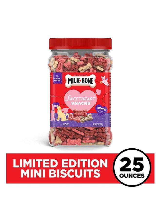ميلك-بون حلوى الكلاب الصغيرة من Milk-Bone Sweetheart Snacks Mini's، عبوة 25 أونصة (عبوة من 6 قطع) - Image 3