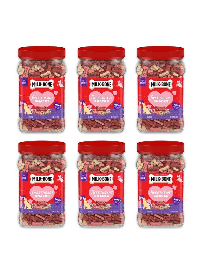 ميلك-بون حلوى الكلاب الصغيرة من Milk-Bone Sweetheart Snacks Mini's، عبوة 25 أونصة (عبوة من 6 قطع) - Image 2