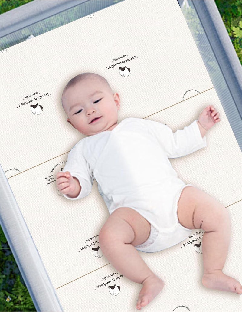 VUCWS Pack and Play Mattress Topper 38 x 26 Soft Firm Premium Foam Pack N Play Mattresses Pad Odorless Breathable Comfort Baby Foam Portable Playpen Mattresses Trifold Cotton 382615 In - Image 3