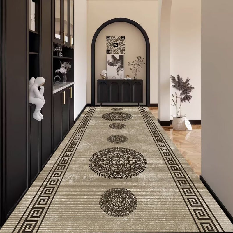 Wholesale Crystal Velvet Corridor Rug - Long Strip, Customizable for Hotels & Homes