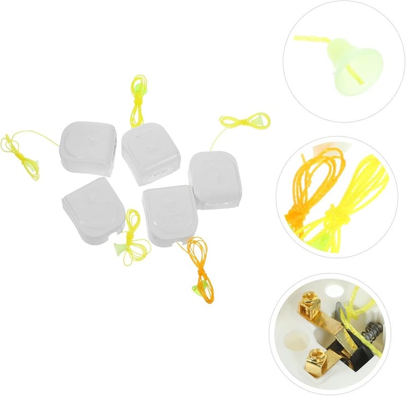 Mikikit 5 قطع سلسلة سحب مروحة سقف متينة بديلة مفتاح سحب ضوء بسطح أملس - Image 5