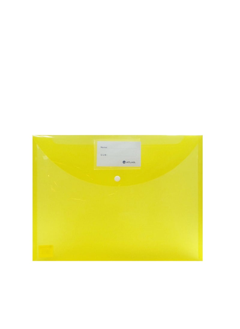 ATLAS 6-Piece Thick Document Bag Clear Yellow Colour  - Image 2