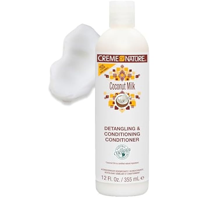 Creme of Nature CONDITIONER WITH COCONUT MILK BY , DETANGLING AND CONDITIONING FORMULA FOR NORMAL HAIR 12 FL OZ - Image 3