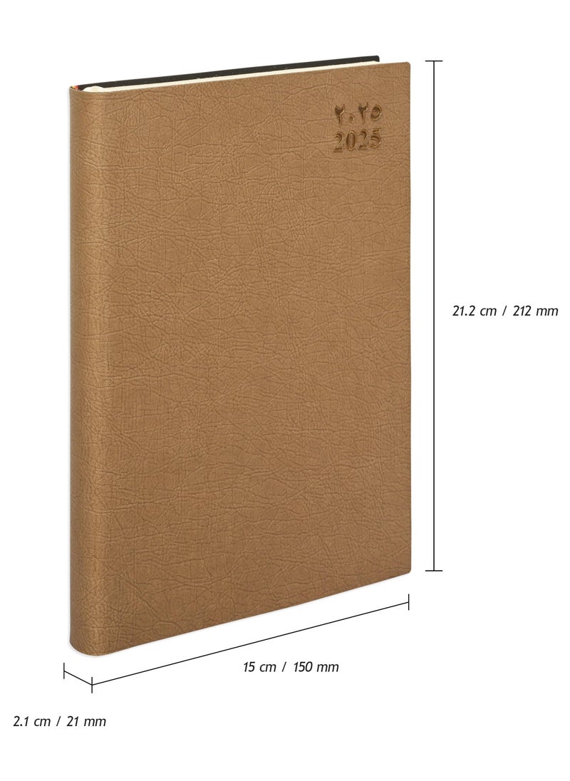FIS FIS Flexible Diary 2025 (Arabic/English) A5, Cream - FSDI131AE25CR  - Image 4