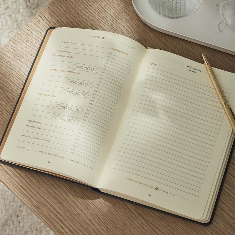 Intelligent Change 3-Month Productivity Planner Tools for Time-Management and Mindfulness, Tear-Out To-Do List, A5 Undated Quarterly Planner, Gray - Image 3