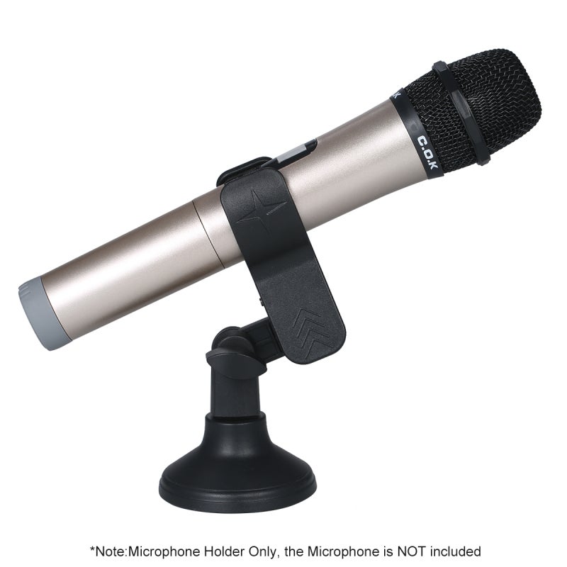 Black Mic Clip With Lock Knob for Angle Adjustment - Sturdy Portable Microphone Bracket for Live Streaming Singing Recording - Image 5