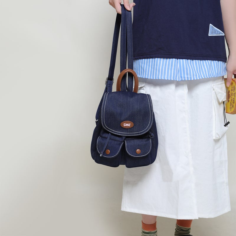 Mini Canvas Backpack for Women - Image 3