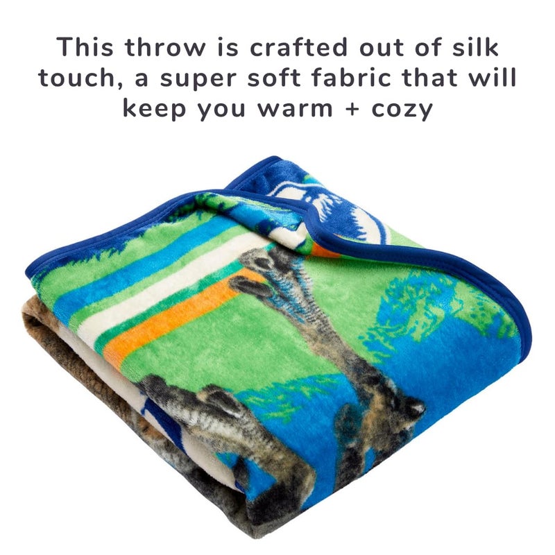 Franco Franco Jurassic World Dominion Rexy T-Rex Kids Bedding Super Soft Silk Touch Throw  40 in x 50 in  (Official Licensed Product)  - Image 3