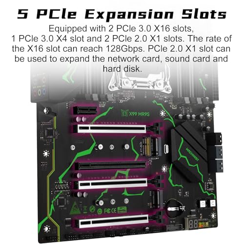 MACHINIST LGA 2011-3 Motherboard, Intel X99 (Intel 5th/6th Gen) Server Motherboard (ATX, PCIe 3.0, DDR4, NVME/SATA M.2, One-Key Boot/Restart, SATA 6Gb/s) for Xeon E5 V3/V4, Core i7 Series MR9S - Image 5
