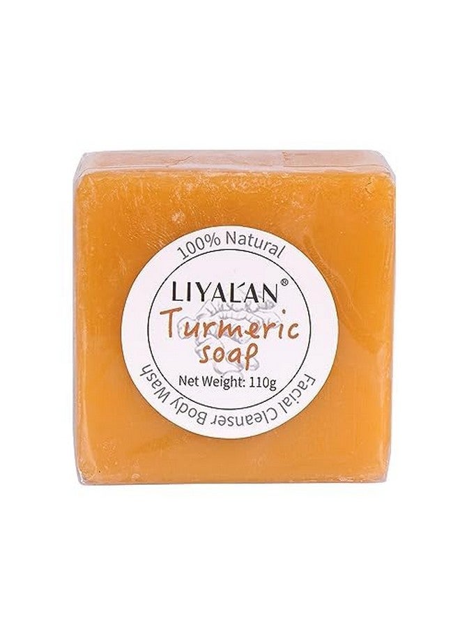 LIYALAN Turmeric Soap Bar For Face & Bodytumeric Soapacne Dark Spots Smooth Skindeep Cleansing Natural Handmade Soap - Image 1