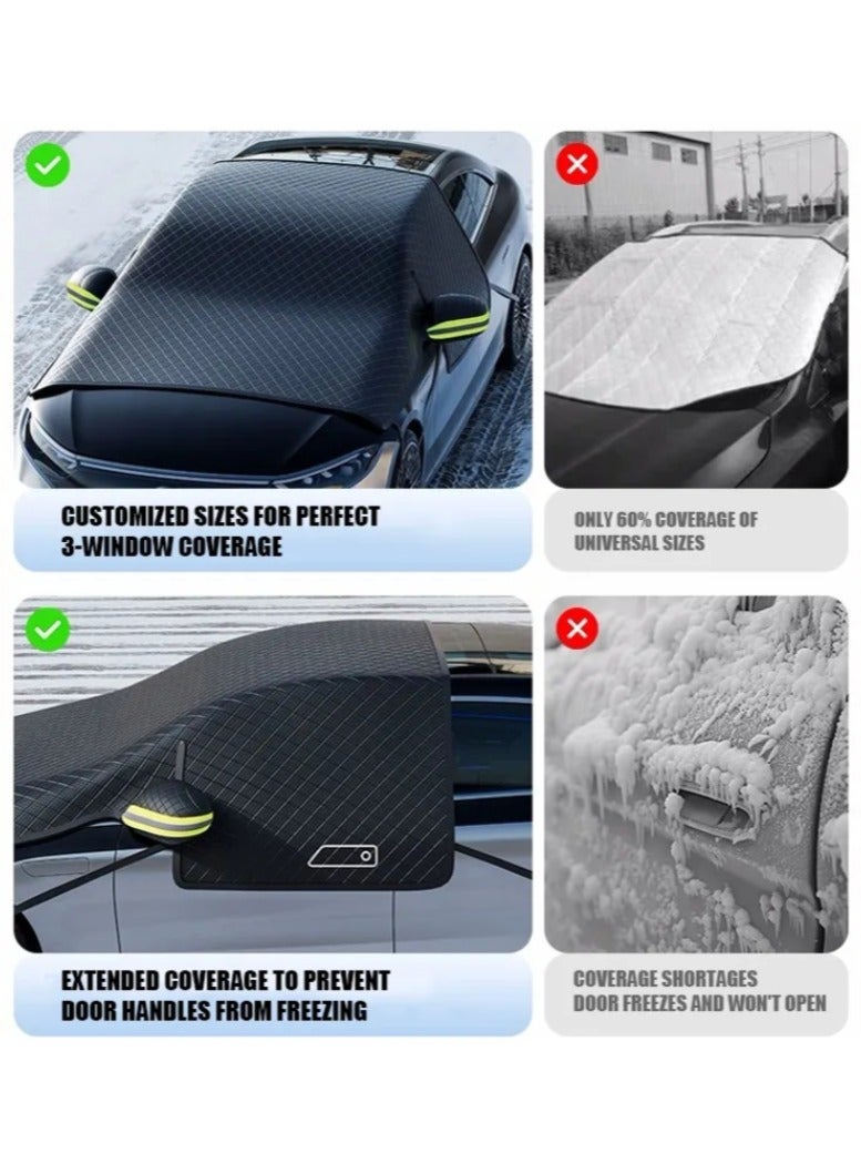 Space Oxford Fabric Car Sun Shade Front Shield and Side windows, UV Protection, Anti-sun, Anti-frost and Anti-snow - Image 4