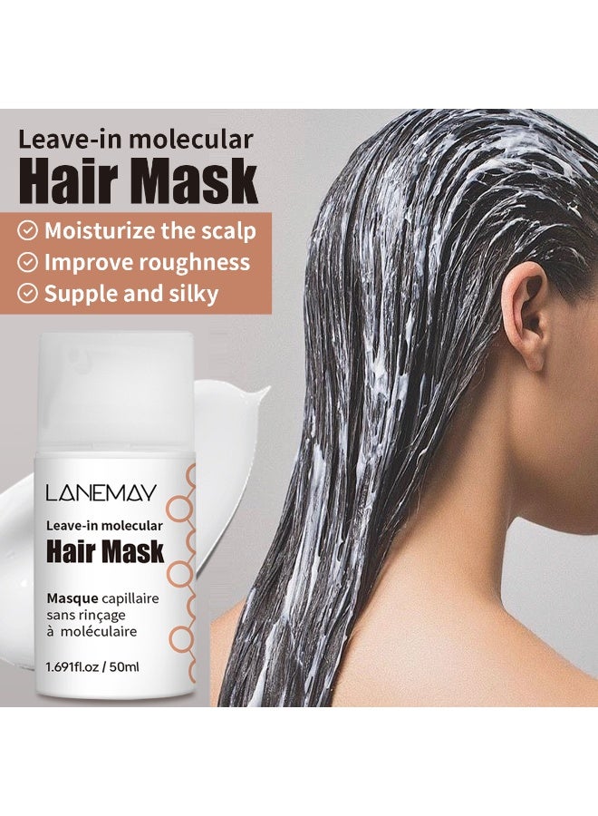 LANEMAY Leave-In Repair Hair Mask - Dry or Damaged Hair Mask Treatment - Repair Straight, Curly, Wavy, Thick, Thin Hair - Suitable for All Hair Types - Image 3