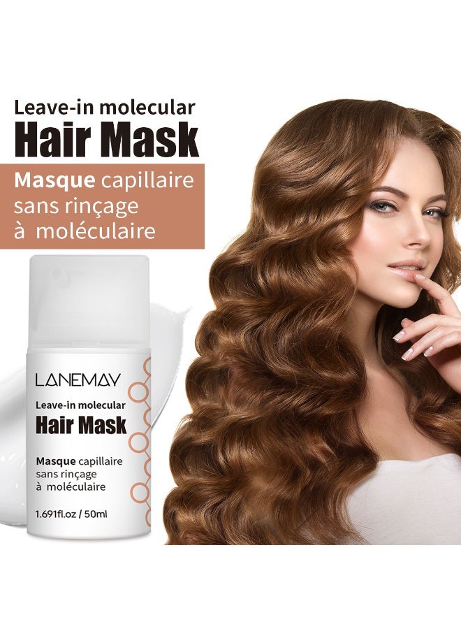LANEMAY Leave-In Repair Hair Mask - Dry or Damaged Hair Mask Treatment - Repair Straight, Curly, Wavy, Thick, Thin Hair - Suitable for All Hair Types - Image 4