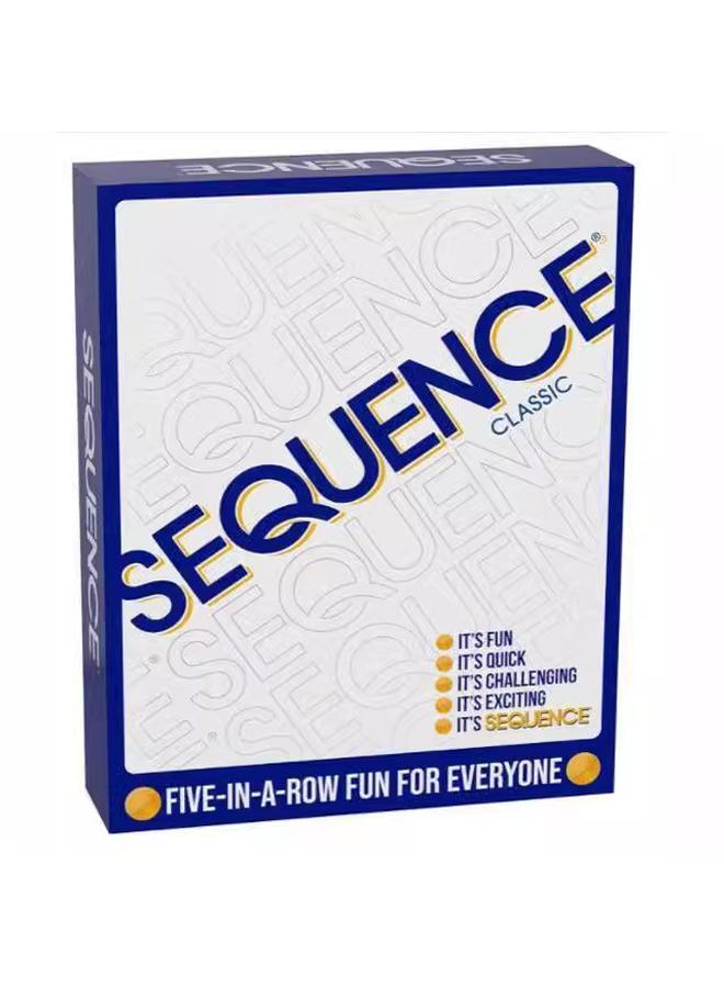 Bluejw Sequence Game Full English Sequence Mess Fancy Gobang Board Game Party Party Game Card - Image 5