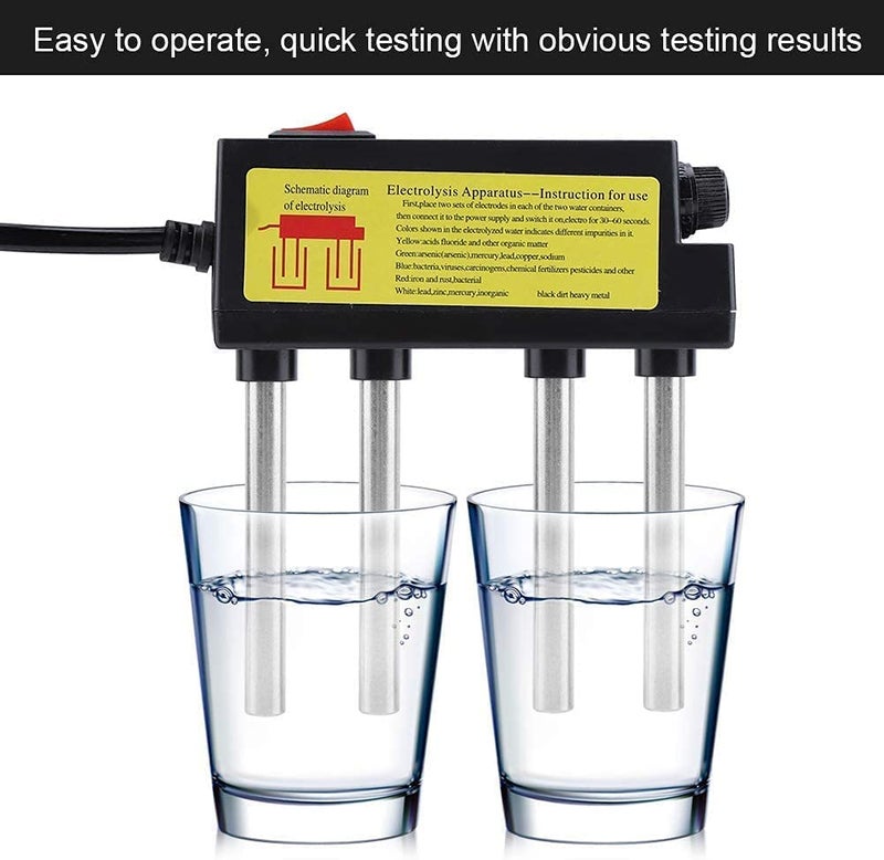 KRPLUS Portable Water Quality Tester Electrolyzer Water Testing Meter Hard Water Test for Hydroponics Pools Spas Drinking Water Etc 1 Piece Black - Image 3