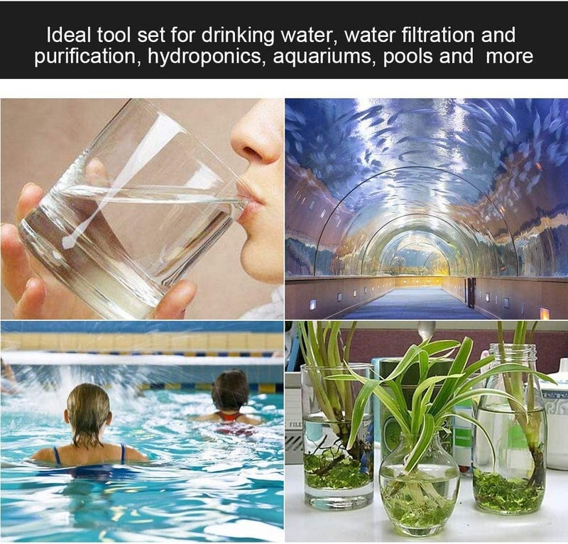 KRPLUS Portable Water Quality Tester Electrolyzer Water Testing Meter Hard Water Test for Hydroponics Pools Spas Drinking Water Etc 1 Piece Black - Image 5