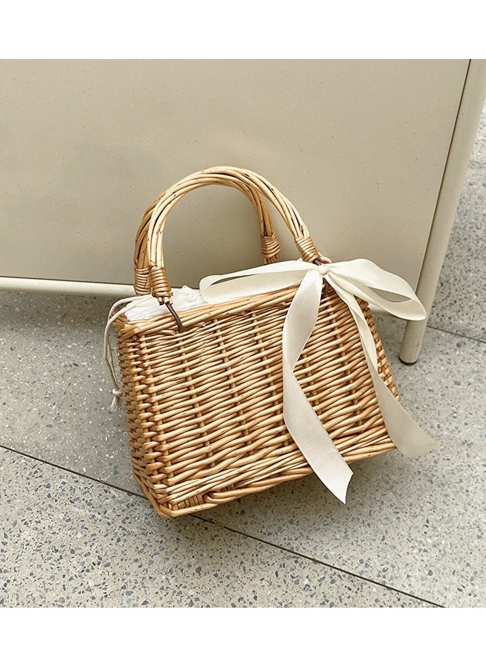 KUYING - New Casual Straw Woven Bag with A Textured Crossbody Bag - Image 1