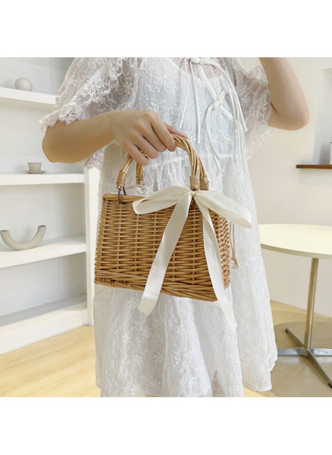 KUYING - New Casual Straw Woven Bag with A Textured Crossbody Bag - Image 1