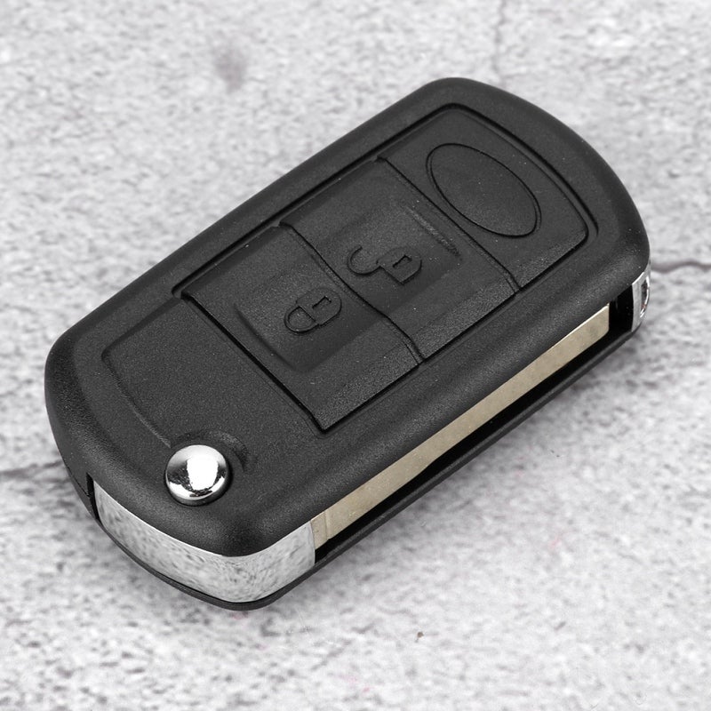 Car Key Fob Cover 3-Button ABS Plastic Uncut Blade Durable Remote Key Shell - Wear-Resistant Flip Key Case for Land Rover Key Fob Replacement - Image 5