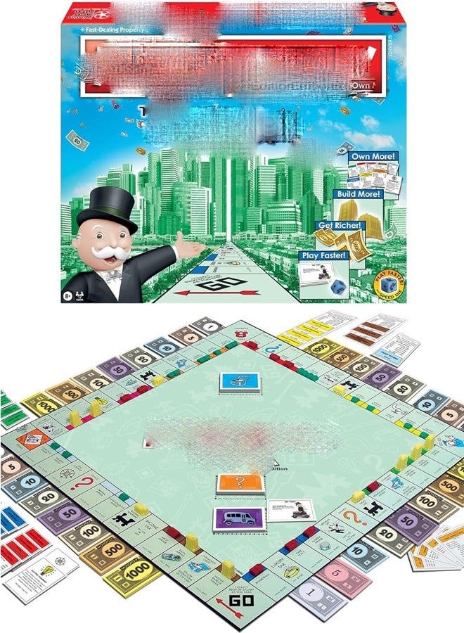 Monopoly The Mega Edition by Winning Moves Games USA, a Bigger and Faster Version of Monopoly with the Speed Die for 2 to 8 Players, Ages 8 and up - Image 3