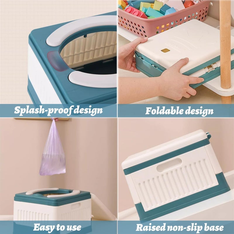 KASTWAVE 3-in-1 Foldable Kids Travel Potty with Storage Bag and 20 Potty Liners - Image 4