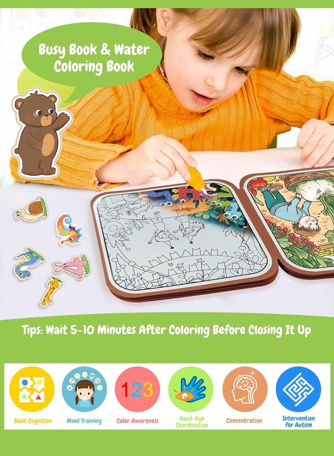mibo Magic Water Coloring Doodle Book, Bring Two Pens, Reusable On The Go Activity, All Fun and No Mess, Toy Picture Book Graffiti - Image 1