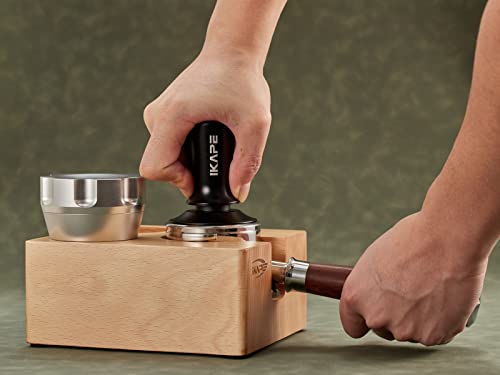 IKAPE 53.3mm Espresso Tamper, Premium Barista Coffee Tamper with Calibrated Spring Loaded, 100% Flat Stainless Steel Base Tamper Fits for Breville Series 54mm Portafilter Basket - Image 4